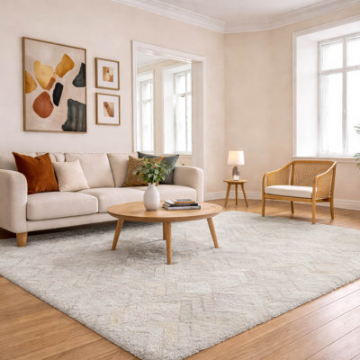 Premium Machine Washable Dream Shag ADS100 Herringbone Rug