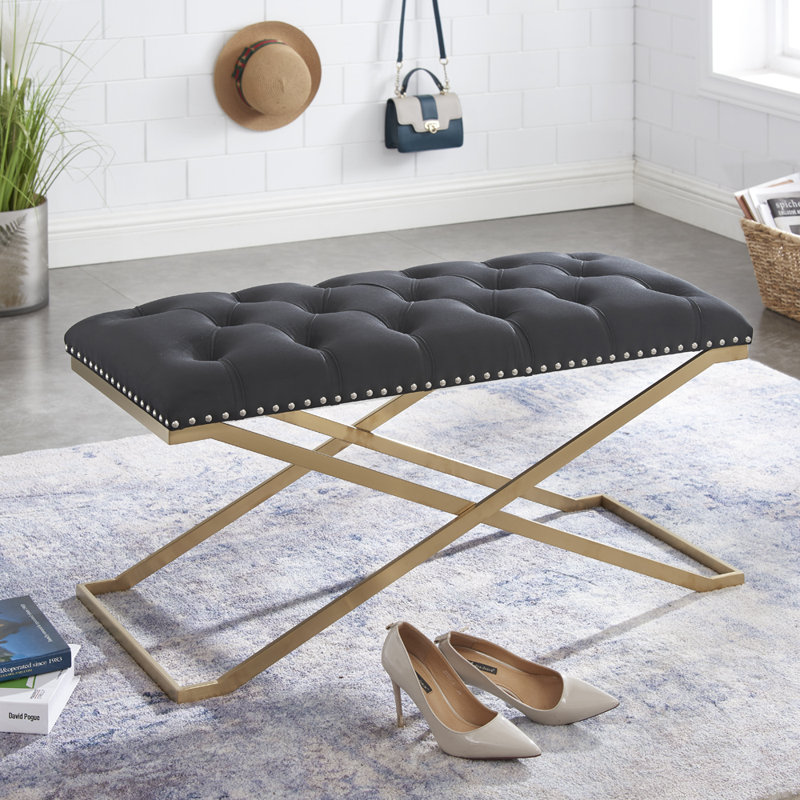 Banc rembourré kimzey, Noir