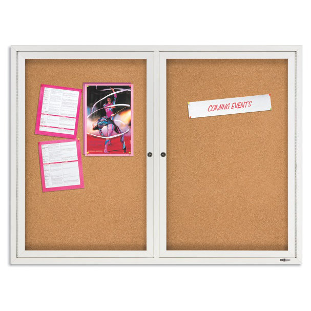 Enclosed Cabinet Cork Small - 2' - 4' Bulletin Board
