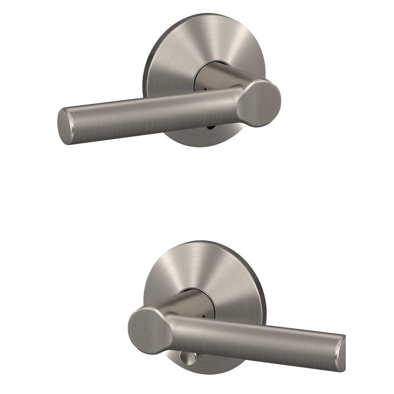 Custom Broadway Hall-Closet and Bed-Bath Lever with Kinsler Trim, Satin Nickel