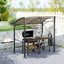 Tente de barbecue 7 'x 5' avec cadre en acier kaki