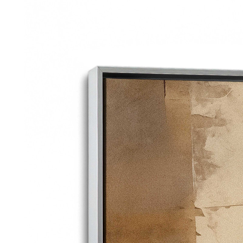 Ensemble de 2 impressions sur toile Sienna, Cadre flottant en chrome poli, H 12,75 po x l 17,5 po x P 1,75 po