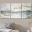 Paysage minimaliste «Œuvre abstraite grunge vert-gris, images murales industrielles modernes et chics, impression sur toile encadrée, 3 pièces-134966909-94434189-119461110