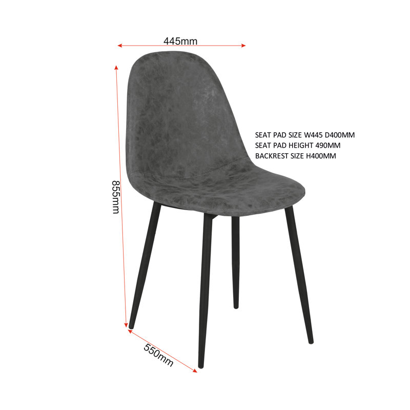 Alayna 4 - Person Dining Set, Concrete Grey Effect