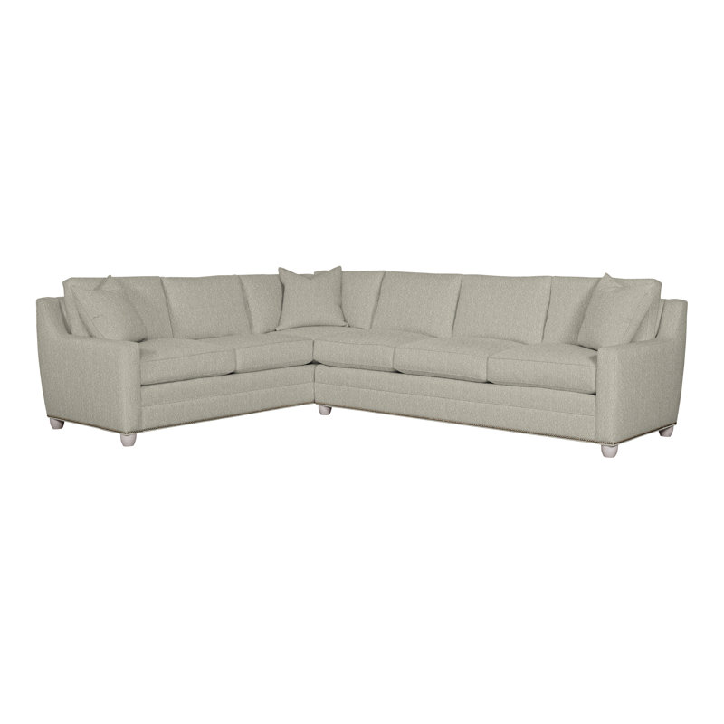 American Bungalow 2-Piece Fairgrove L-Sectional, Ian Smoke, Dove Gray, Yes