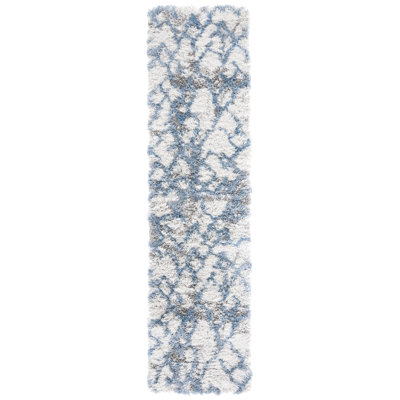 Castiglione Abstract Ivory/Blue Area Rug
