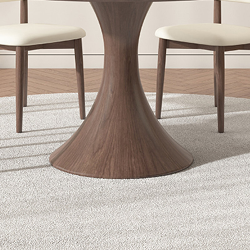 Ash Wood Round Dining Table, 29.52"H x 47.24"L x 47.24"W