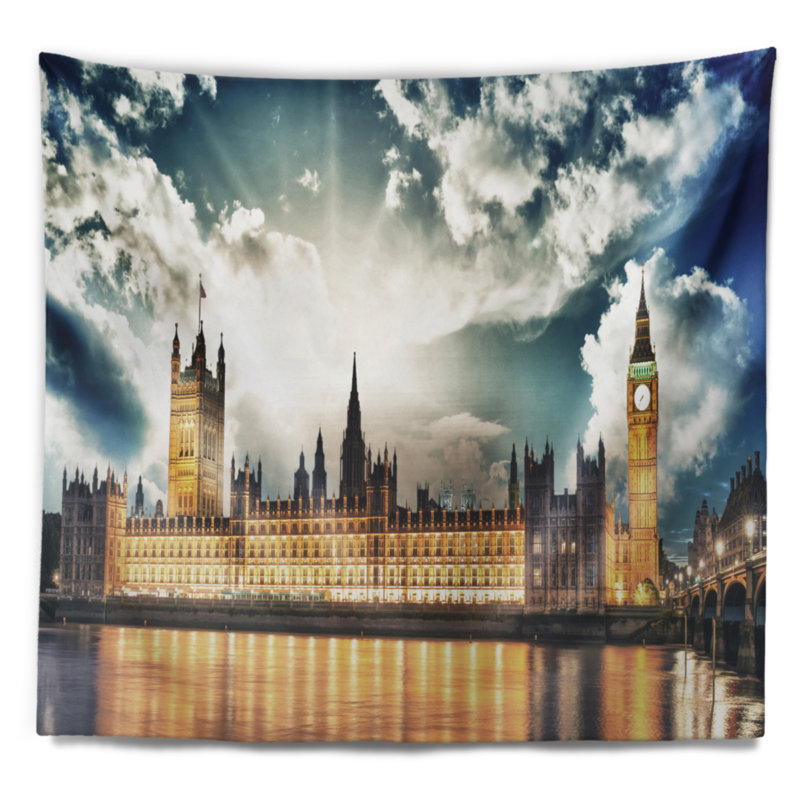 Tapisserie Big Ben, Royaume-Uni, H 68 po x l 80 po
