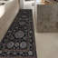 Manchuria Wool Oriental Area Rug in Black