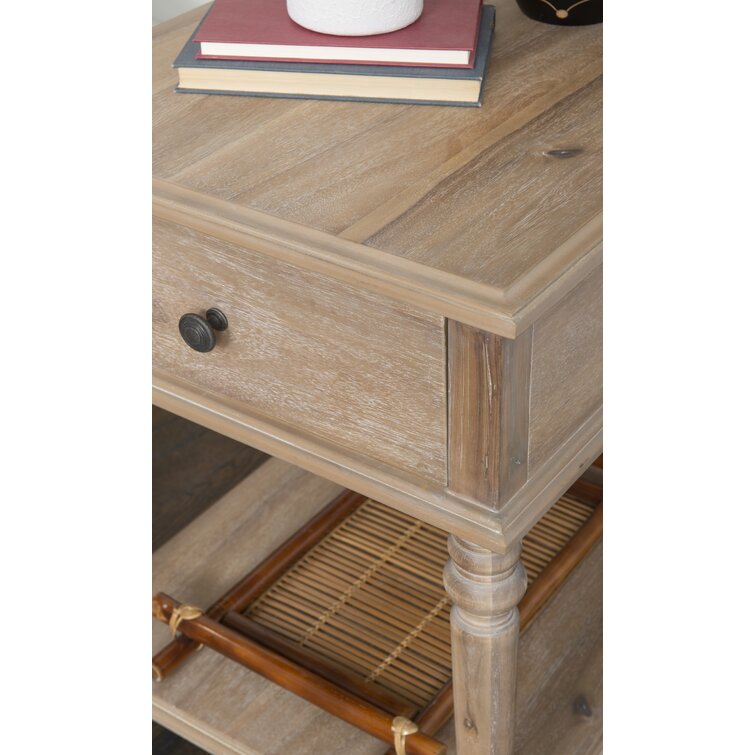 Birkley End Table with Storage Sand & Stable Color: Natural