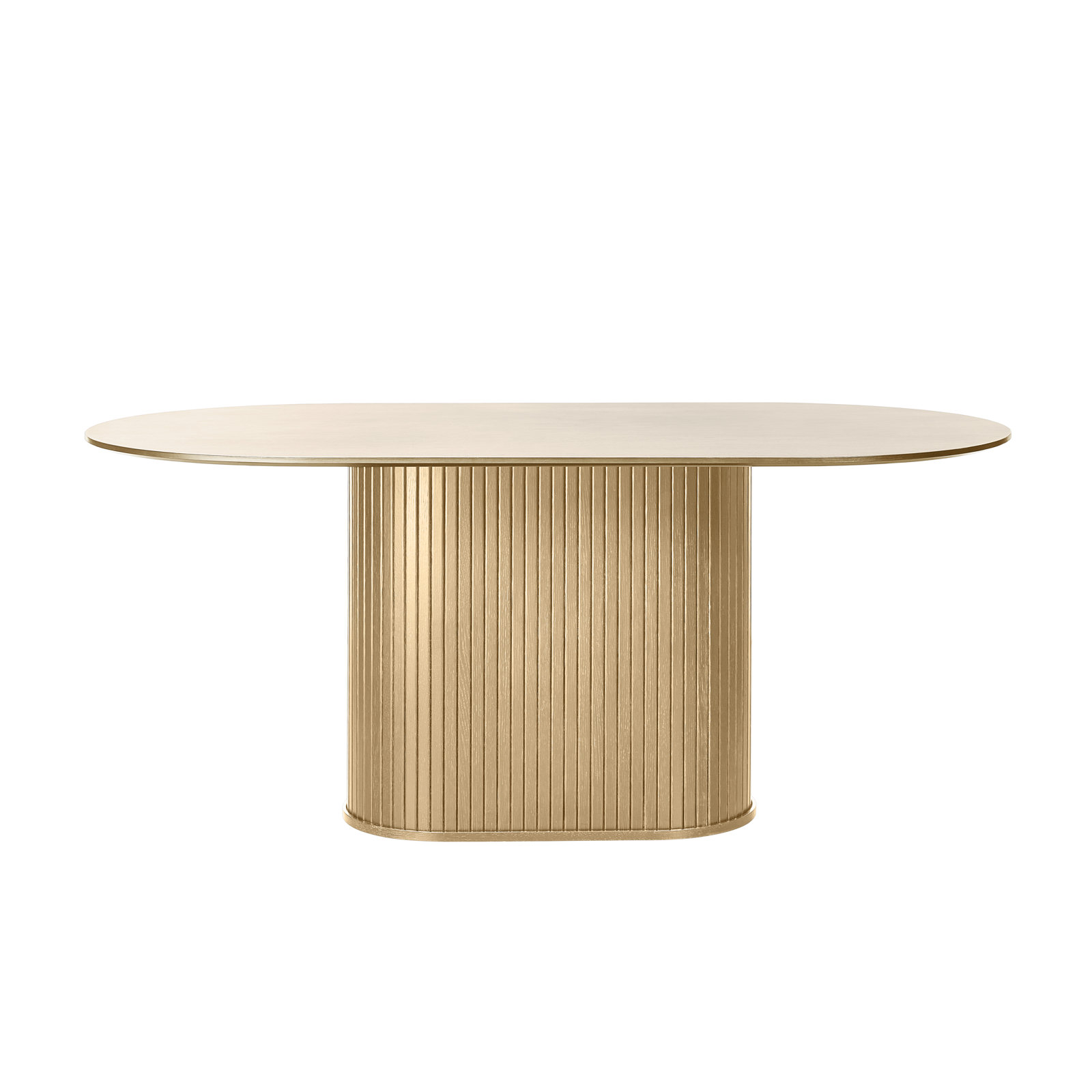 Iris 71'' Oval Dining Table, Natural Oak