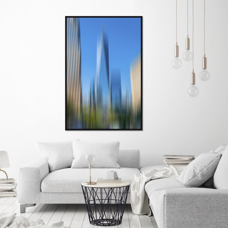 One World Trade Print by Richard Silver, 46.75" H x 31.75" W x 1.5" D, Image Brush Gel