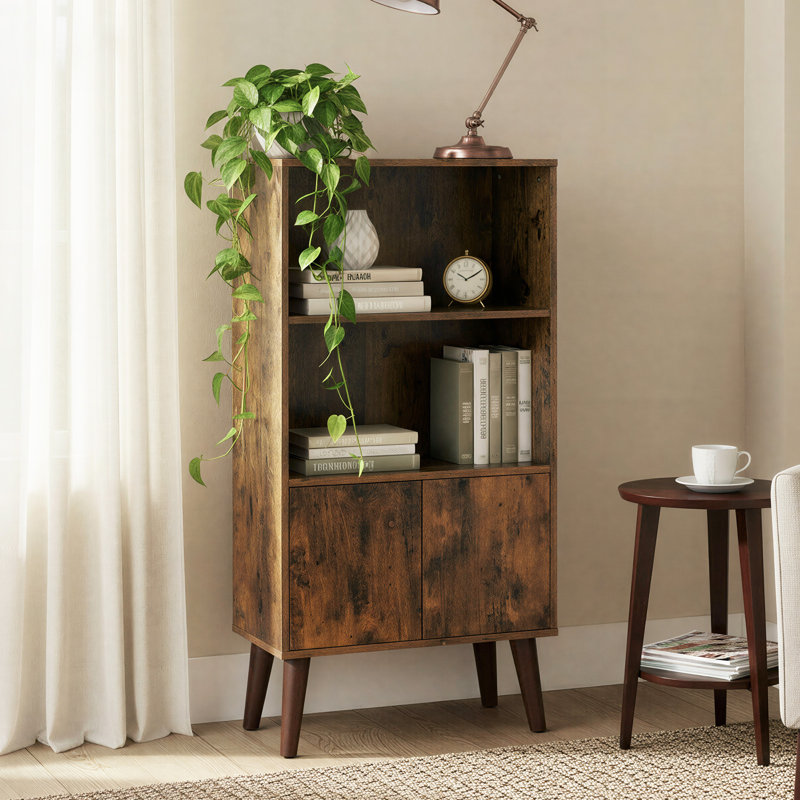 Josefina 140cm H x 60cm W Solid Wood Standard Bookcase, Brown