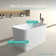 47" Freestanding Soaking Solid Surface Bathtub with Drain & Pipe