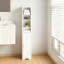 Grande armoire de rangement avec tablettes et porte réglables, bibliothèque moderne polyvalente pour la cuisine, la salle de bain, le salon, l'organisation de la chambre à coucher