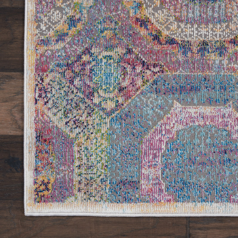 Bungalow Rose Geometric Indoor Rug, Rectangle 2' x 4'