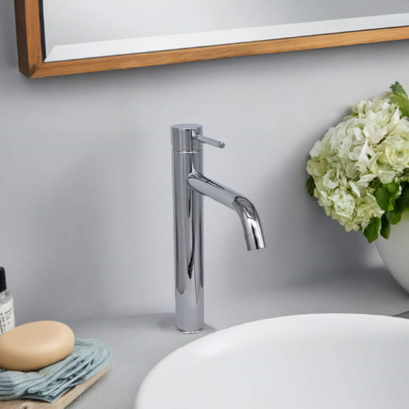 St. Lucia Vessel Sink Faucet Single-handle Bathroom Faucet with Drain Assembly, Chrome
