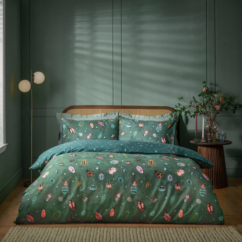 Beetalis Cotton Blend Abstract Duvet Cover Set with Pillowcases, Single Duvet Cover +  1 Standard Pillowcase