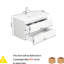 Meuble-lavabo de salle de bain 31,5 po avec lavabo, 2 grands tiroirs, système de fermeture en douceur, poignée, blanc brillant, fermeture anti-alignement, minimaliste moderne