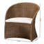 Fauteuil d'appoint bohémien en rotin gris délavé