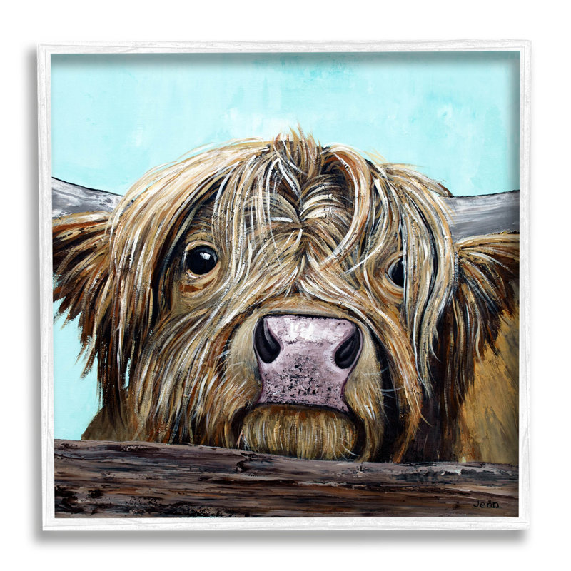 Art de giclée Highland, H 17 po x l 17 po x P 1,5 po, Giclée encadrée noir minuit