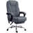 Massage Office Chair With Foot Rest, Executive Office Chair With 6 Vibration Point And Heat, Reclining Computer Chair, Swivel Desk Chair, Adjustable Height, Charcoal Gray