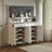 White Solid Wood Shoe Storage Bench-2009462380