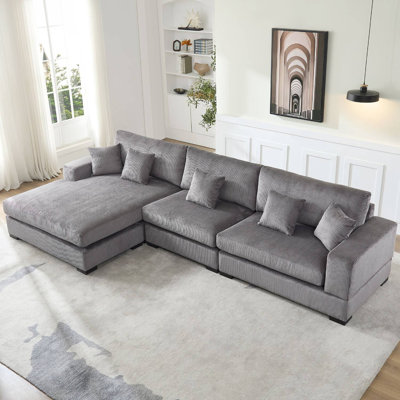 148" Upholstered Soft Sectional With Chaise