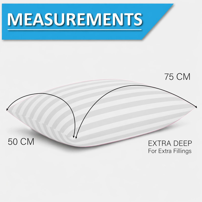 Stripe pillowcase - Set of 2, WHITE
