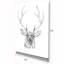 Cerf en noir et blanc - impression sur toile tendue-29495843