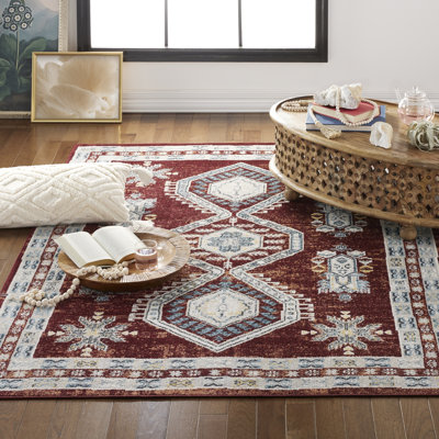 Tapis rouge / bleu marine Everwash Treasure Saul