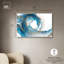 «Ocean Vortex II», impression sur toile encadrée bleue et dorée par Art Remedy, cadre noir, 45 x 30-297298913-297546873