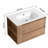 30" Wall Mounting Bathroom Vanity With Gel Sink, Soft Close Drawer-1867401604