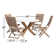 Fleur 4 - Person Wood Patio Dining Set with Round Table