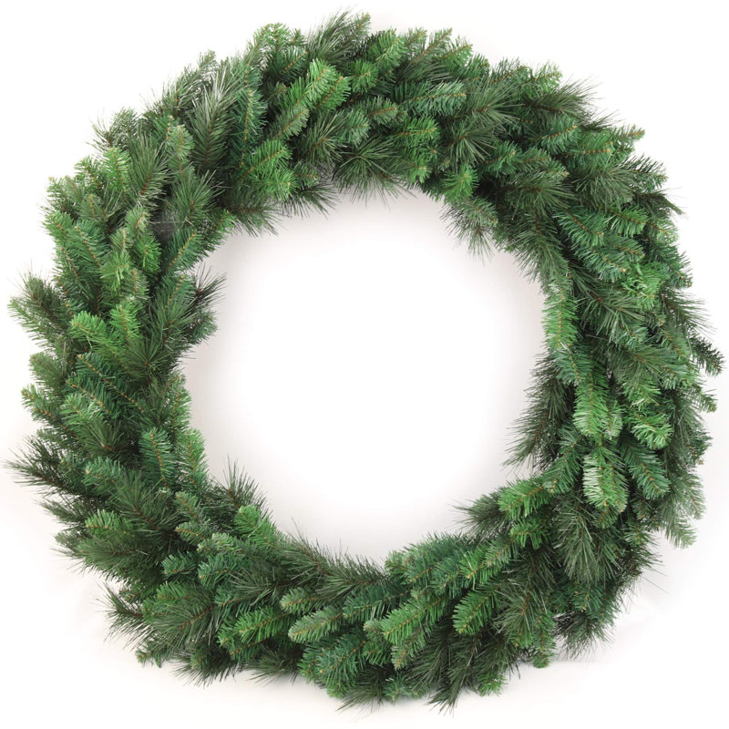 2 pièces couronne de pin à feuilles persistantes 48 po - vert artificiel classique