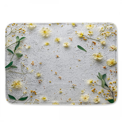 Tapis de bain floral
