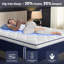 Matelas hybride mi-ferme 12 pouces avec support à 5 zones pour le dos et les hanches, sans fibre de verre-1565748466
