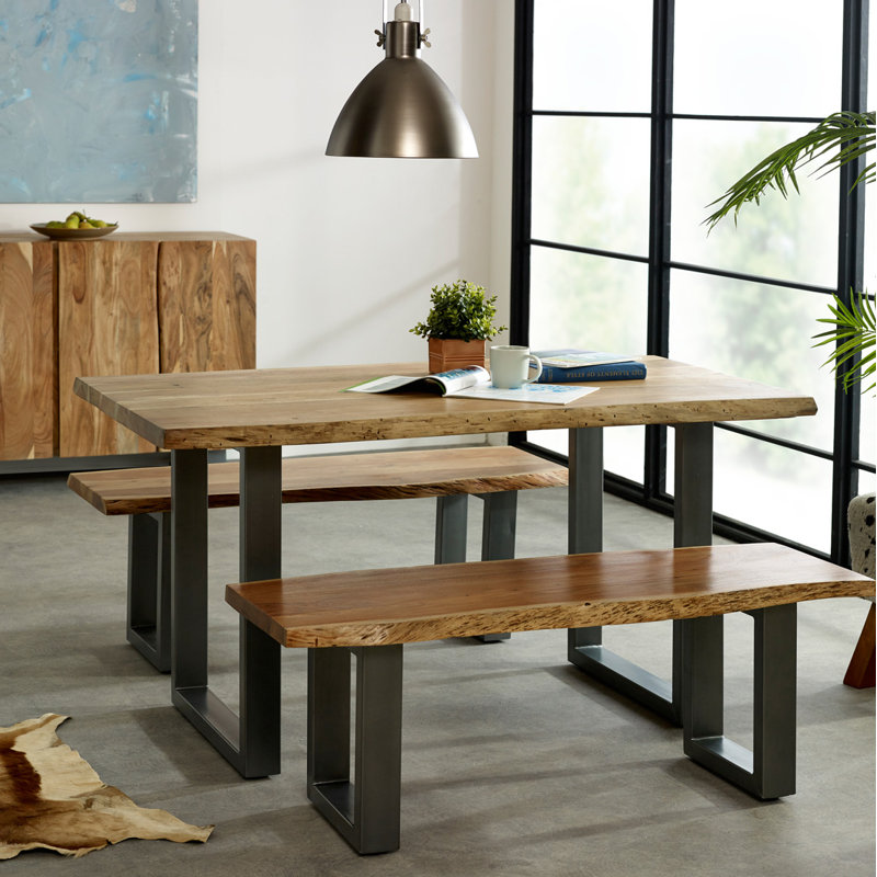 Benito Solid Wood Bench, H45 x W125 x D40cm