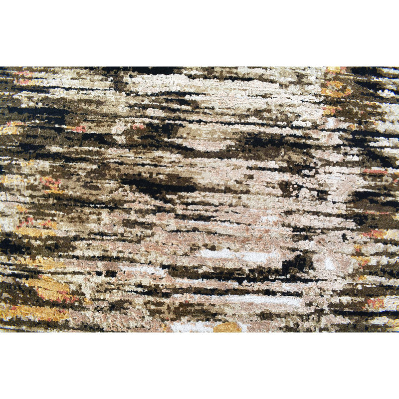 Area Rug in Brown, Round 6'