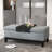 Rectangular Storage Ottoman Bench, Coffee Table Ottoman With Removable Tray, Bench For Bedroom