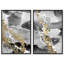 Oliver Gal Even More Love Diptych Abstract - Hand-Applied Leaf Framed Canvas Art-330023679-330023676