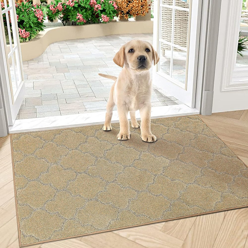 Paillasson d'extérieur antidérapant Monfield, Beige, L 24 po x L 36 po