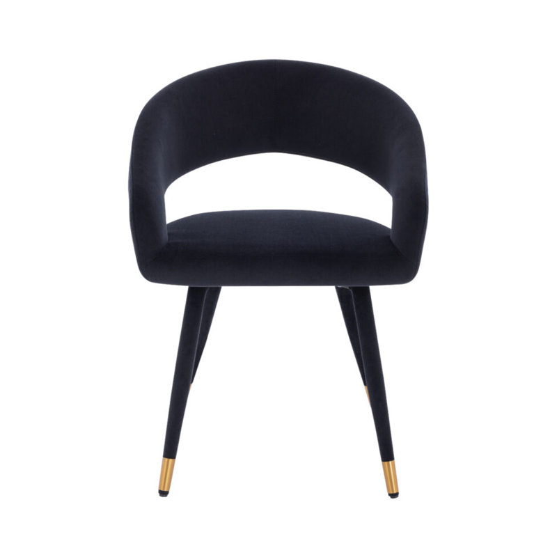 Fauteuil en velours noir