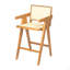 Tabouret de bar minimaliste moderne de 27 po avec siège en bois massif, structure en bois massif-92408858