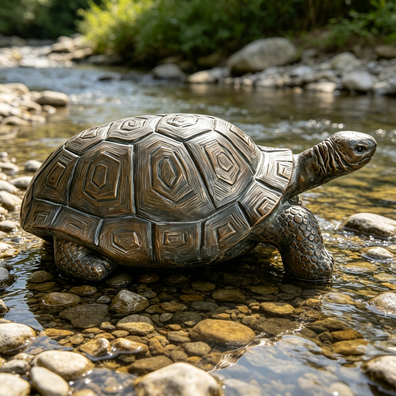 Grande figurine réaliste tortue, 30,51 po