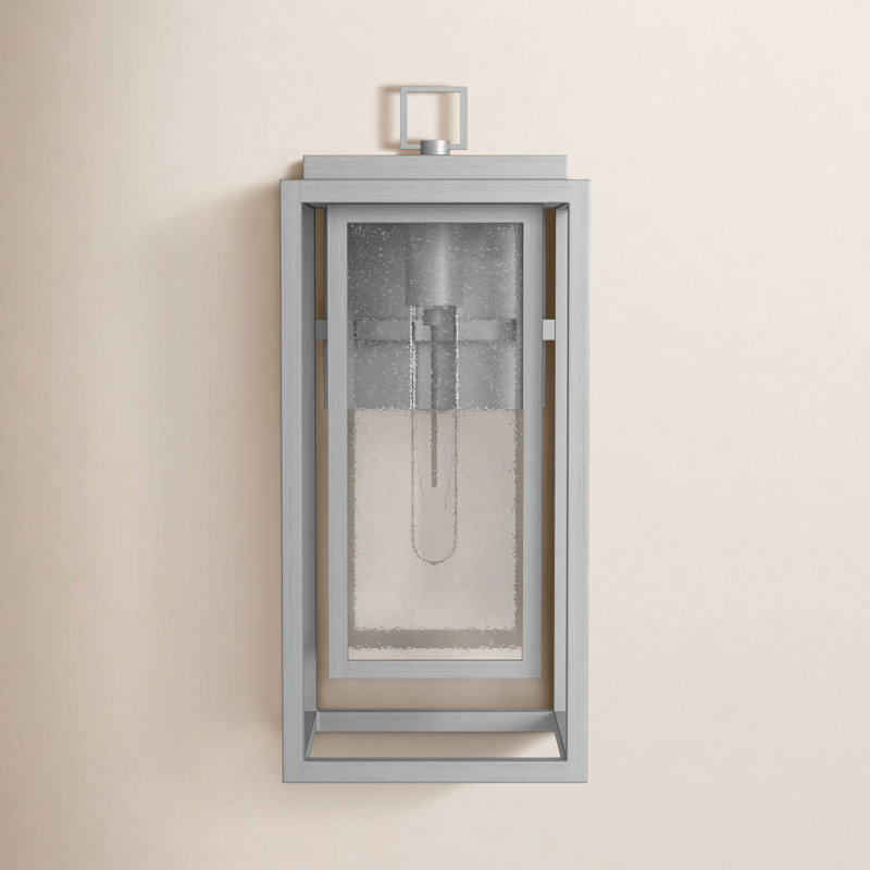 Peregrina Kirton Outdoor Wall Lantern, Satin Nickel