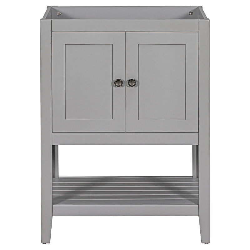 Base de meuble-lavabo simple 23,7 po seulement, Gris