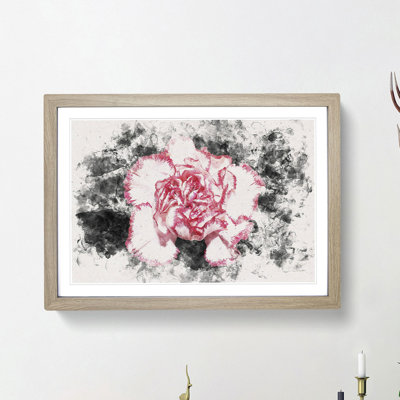 Pink Carnation Flower - Framed Print