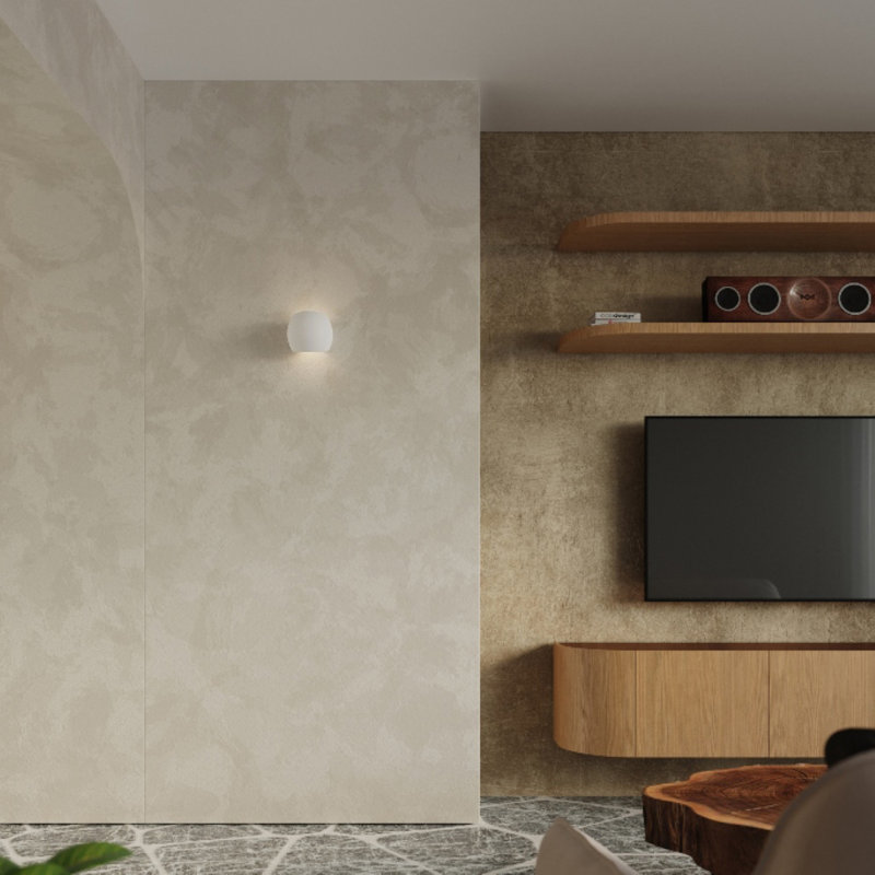 Ceramic Flush Mounted Sconce