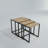 Elegant Nesting Table Set (3 Pieces), Oak & Black, 13.8 x 23.6 x 19.7 inches | 100% Melamine Coated Particle Board, 0.7 inches Thick | Durable Electrostatic Powder Coated Metal Legs | Modern Design for Home Office & Living Room-457884738